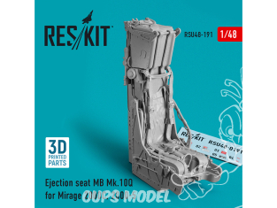 ResKit kit d'amelioration Avion RSU48-0191 Siège éjectable MB Mk.10Q pour Mirage 2000C, 2000-5 impression 3D 1/48