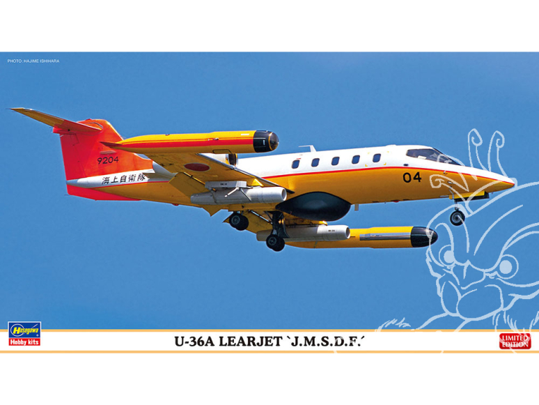 Hasegawa maquette avion 07521 U-36A Learjet "J.M.S.D.F." 1/48