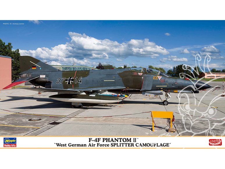 Hasegawa maquette avion 02443 F-4F Phantom II "West German Air Force SPLITTER Camouflage" 1/72