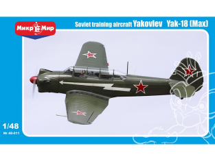 MikroMir maquette 48-011 Avion Yakovlev Yak-18 (russe : Як-18, également transcrit comme Jak-18, nom de rapport OTAN Max) 1/48