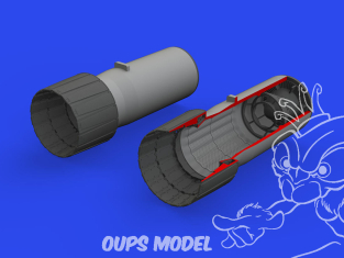 Eduard kit d'amelioration avion brassin Print 648908 F-4E Phantom Tuyères Meng 1/48