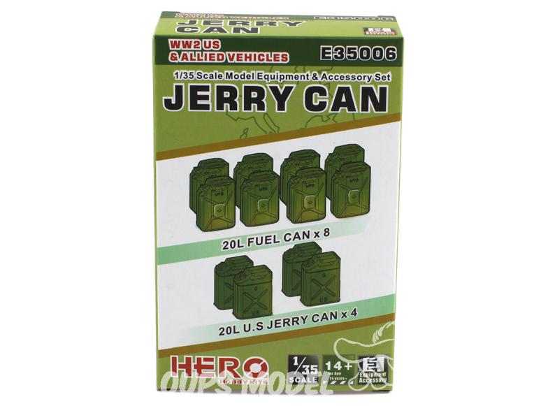 Hero Hobby Kits maquette accessoires E35006 Set de Jerry cans 20L WWII US et alliés 1/35