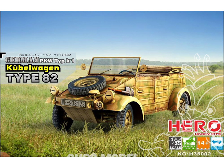 Hero Hobby Kits maquette militaire H35002 Kubelwagen Type 82 1/35