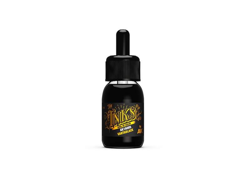 Ak interactive peinture acrylique ak16005 ENCRE NOIRE PURE VANTABLACK 30ml