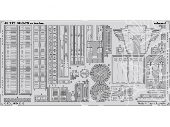 EDUARD photodecoupe avion 48772 Exterieur Mig-29 1/48