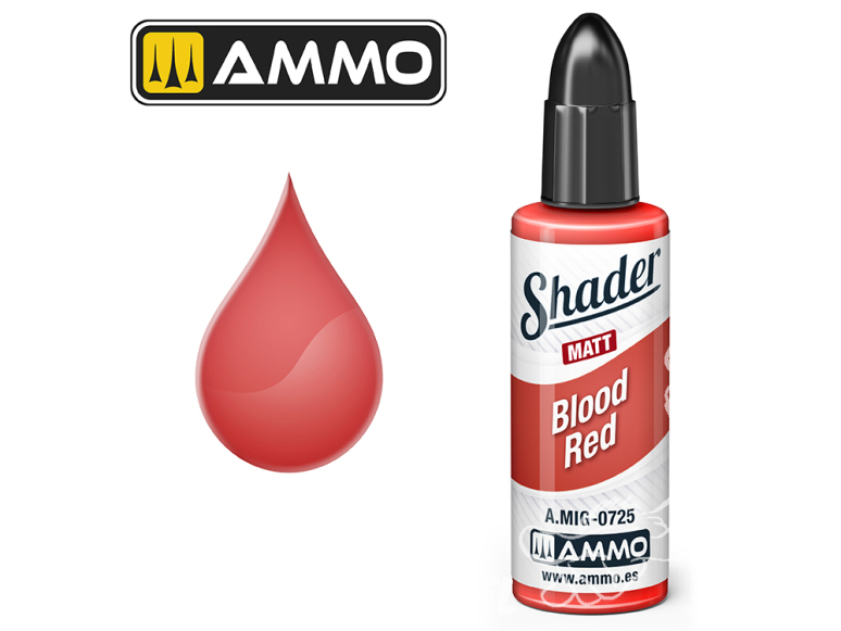 MIG Shader Matt acrylique 725 Rouge sang 10ml