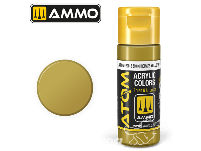 ATOM MIG peinture acrylique 20013 Jaune chromate de zinc - Zinc chromate Yellow 20ml