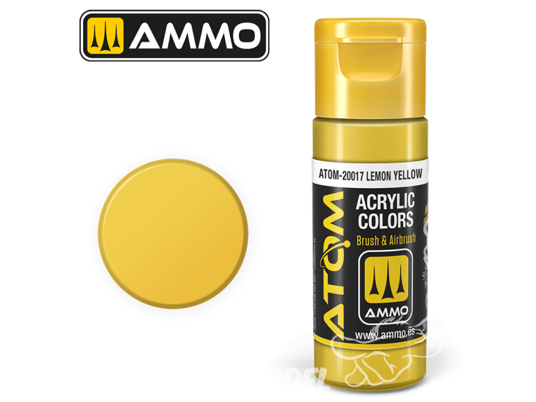 ATOM MIG peinture acrylique 20017 Jaune citron - Lemon Yellow 20ml