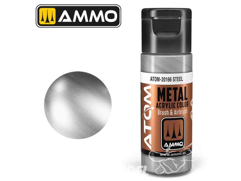 ATOM MIG peinture acrylique 20166 Acier - Steel 20ml