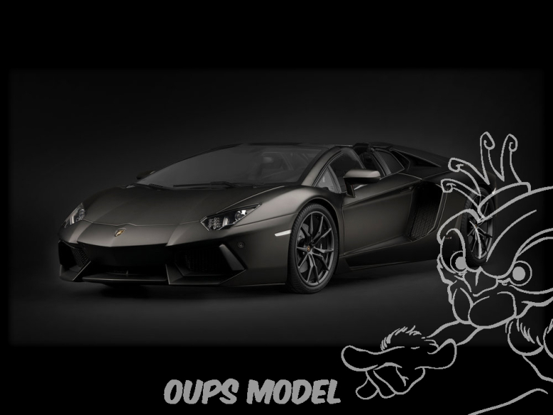 Pocher maquette voiture HK121F Lamborghini Aventador LP 700-4 Roadster Nero Nemesis 1/8