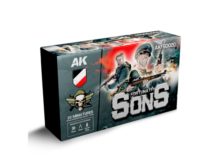 Ak Interactive figurine AKFS0020 FORTUNATE SONS DIVISION PANZERGRENADIER 10 MINIATURES 30MM