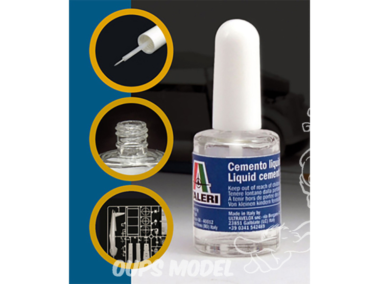 Italeri 3990 COLLE LIQUIDE POUR PLASTIQUE pinceau fin 15ml