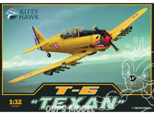 Kitty Hawk maquette avion 32002 NORTH AMERICAN T-6G TEXAN ARMÉE DE L’AIR GUERRE D’ALGÉRIE 1960 1/32