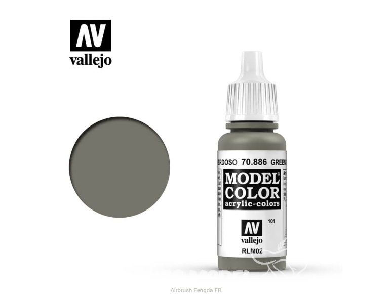 Vallejo Peinture Acrylique Model Color 70886 Vert gris RAL7002 - RLM02 17ml