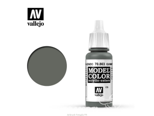 Vallejo Peinture Acrylique Model Color 70863 Gunmetal gris FS37200 - RAL9007 - RLM03 17ml