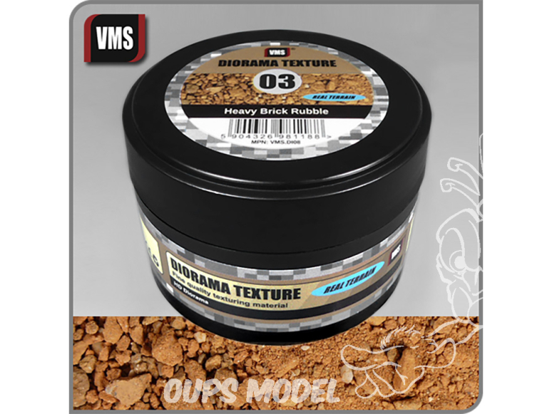 VMS DI08 Diorama Texture 03 Gros gravats de briques - Heavy Brick Rubble 100ml