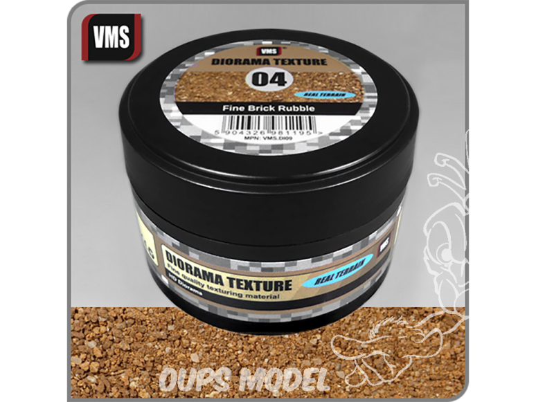 VMS DI09 Diorama Texture 04 Petits gravats de briques - Fine Brick Rubble 100ml