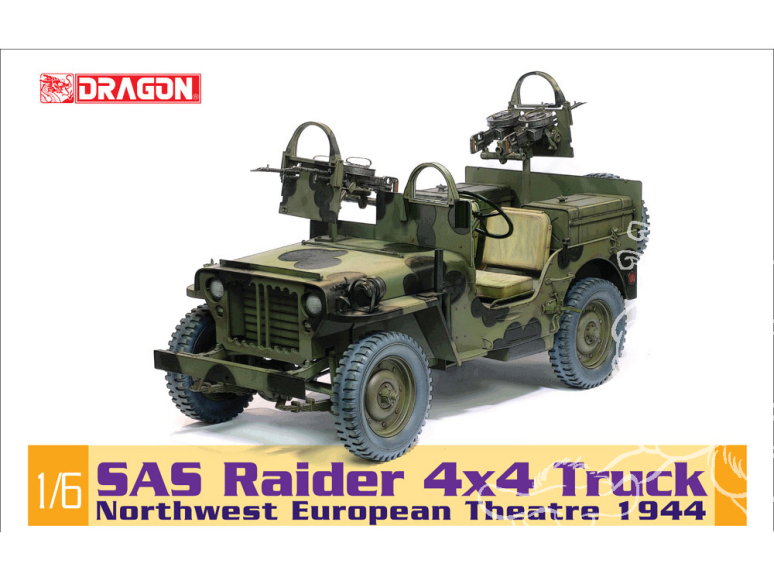 Dragon maquette militaire 75042 Jeep SAS Front Européen 1/6