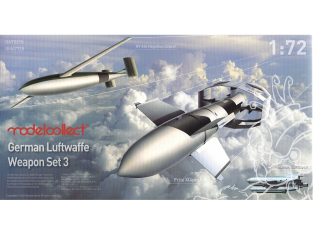 Modelcollect maquette Avion UA72215 Bombes allemande Luffwaffe set 3 Hs293 1/72
