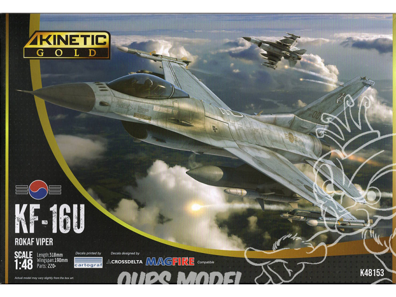 Kinetic maquette avion K48153 KF-16U ROKAF VIPER gold edition 1/48