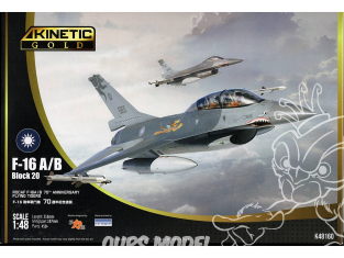 Kinetic maquette avion K48160 F-16 A/B Block 20 ROCAF gold edition 1/48