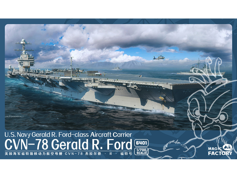 Magic Factory 6401 Maquette Porte Avion USN CVN-78 Gerald R. Ford 1/750