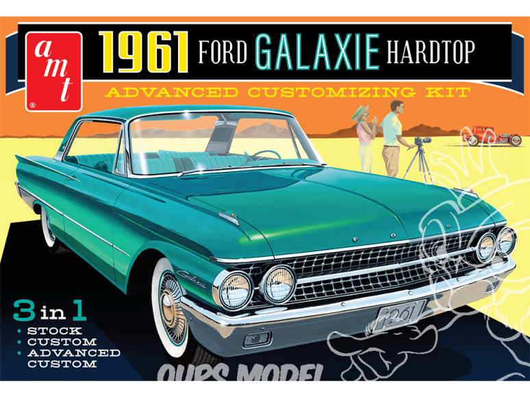 AMT maquette voiture 1430 1961 Ford Galaxie Hardtop 1/25