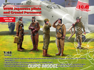 Icm maquette avion 48053 Pilotes japonais et personnel au sol Seconde Guerre mondiale 1/48