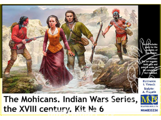 Master Box maquette figurines 35234 Les Mohicans. Série Indian Wars, XVIIIe siècle Kit 6 1/35