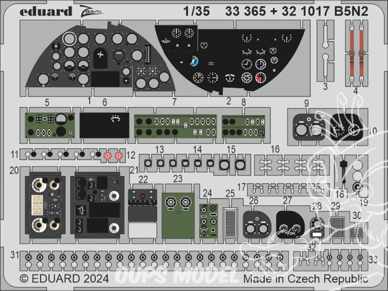 Eduard photodécoupe avion 33365 Zoom amélioration B5N2 Border Model 1/35