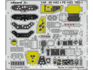 EDUARD photodecoupe avion FE1452 Zoom amélioration TBD-1 Hobby Boss 1/48