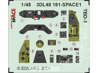 Eduard Space décalques 3D 3DL48181 TBD-1 Hobby Boss 1/48