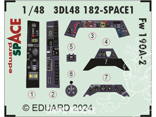 Eduard Space décalques 3D 3DL48182 Focke Wulf Fw 190A-2 Eduard 1/48