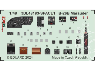 Eduard Space décalques 3D 3DL48183 B-26B Marauder Icm 1/48