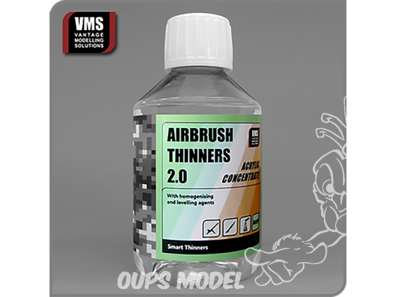 VMS TH01C Airbrush thinners 2.0 Acrylic concentrate - Diluant acrylique 2.0 concentré 200ml