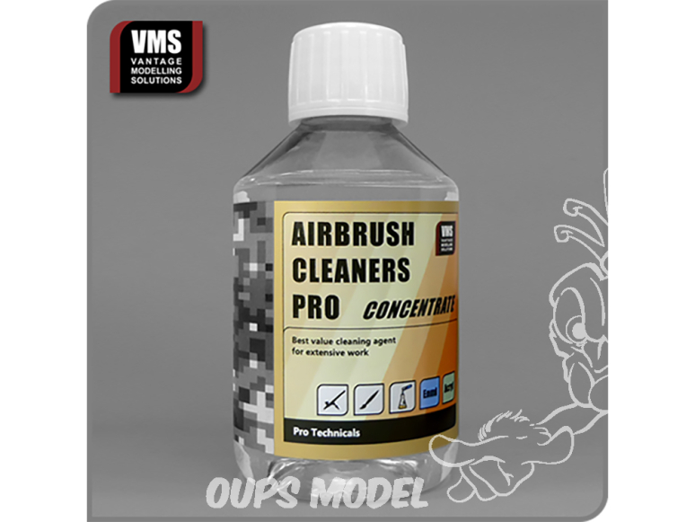 VMS TC01C Airbrush cleaners pro Concentrate - Nettoyant aérographe pro concentré 200ml