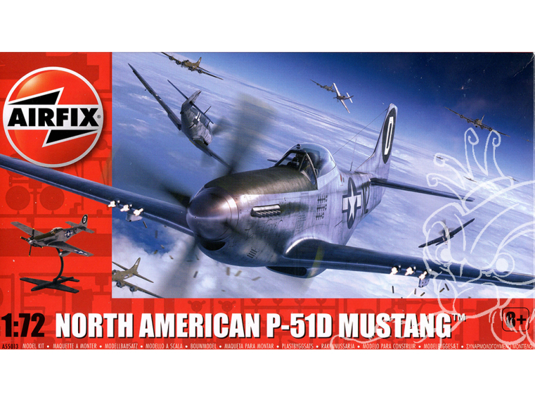 Airfix maquette A55013 Starter Set P-51D Mustang inclus peintures principale colle et pinceau 1/72