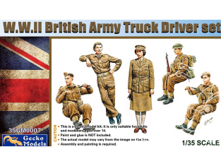 Gecko Models maquettes militaire 35GM0007 Ensemble de chauffeur de camion de l'armée britannique WWII 1/35