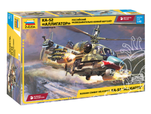Zvezda maquettes helicoptére 4830 Hélicoptère de combat russe KA-52 "Alligator" 1/48