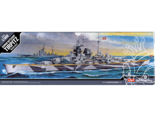 Academy maquette bateau 14219 Tirpitz 1/800
