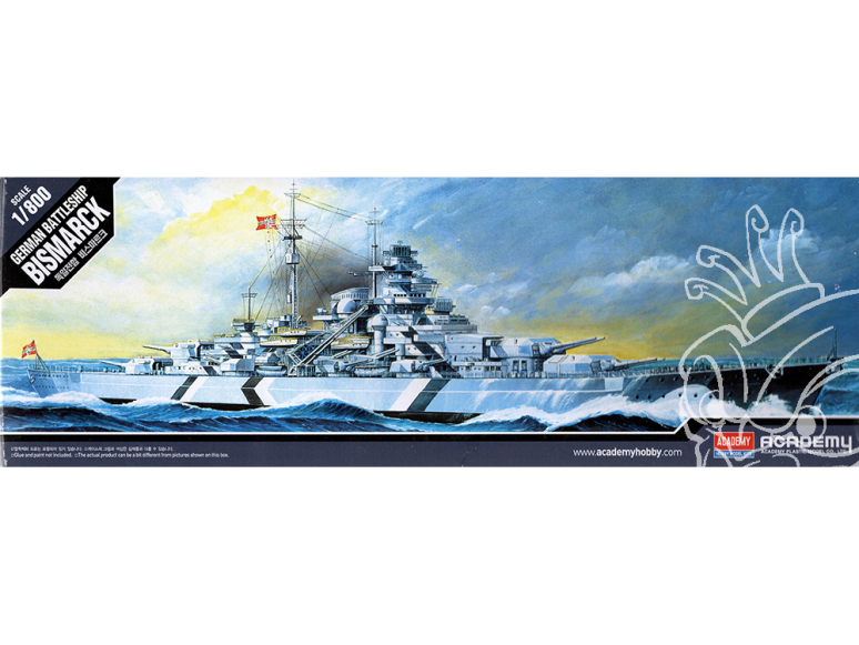 Academy maquette bateau 14218 Bismarck 1/800