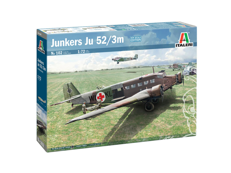 Italeri maquette avion 102 Junker Ju-52/3m 1/72