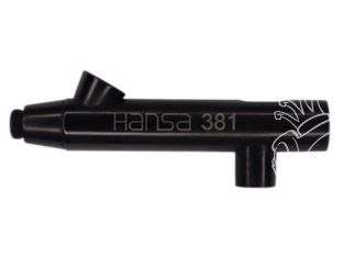 Harder & Steenbeck AEROGRAPHE 218435 Corps HANSA 381, chrome noir, système d'alimentation par gravité