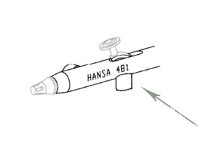 Harder & Steenbeck AEROGRAPHE 218473 Corps HANSA 481, chrome système d'alimentation latérale