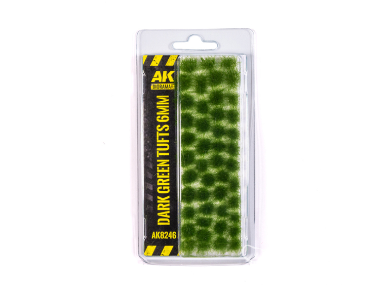 AK interactive Diorama Series ak8246N Touffes VERT FONCÉ 6MM