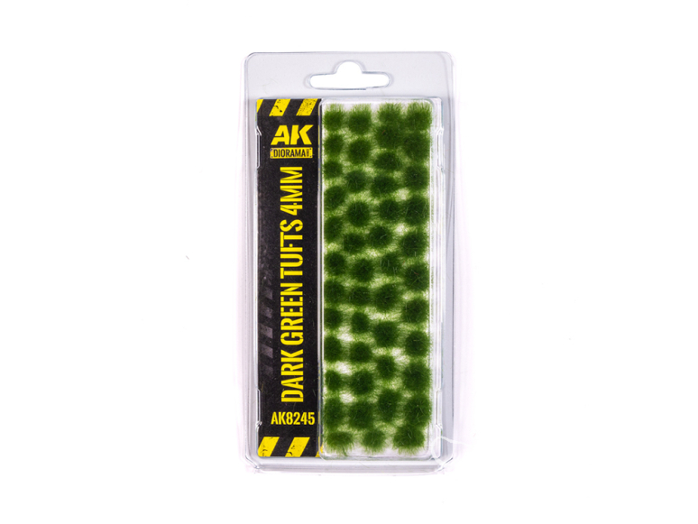 AK interactive Diorama Series ak8245N Touffes VERT FONCÉ 4MM