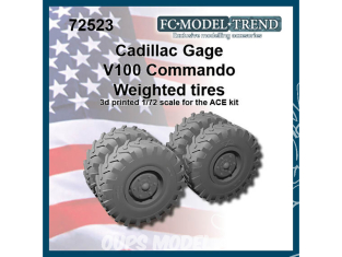 FC MODEL TREND accessoire résine 72523 Roues lestées Cadillac Gage V-100 Commando Ace 1/72