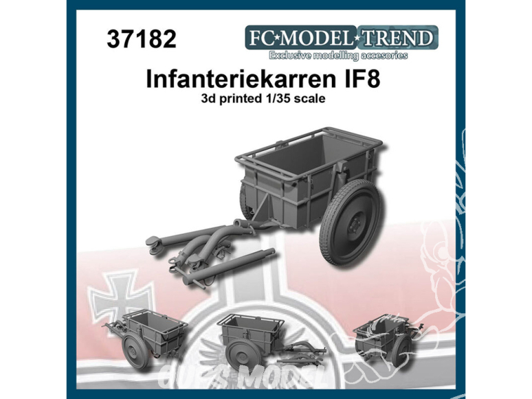 FC MODEL TREND maquette résine 37182 Remorque Infanteriekarren IF8 1/35