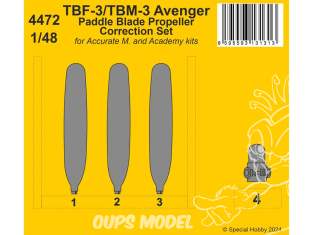 CMK kit resine 4472 Ensemble de correction d'hélice à pales Avenger TBF-3/TBM-3 1/48