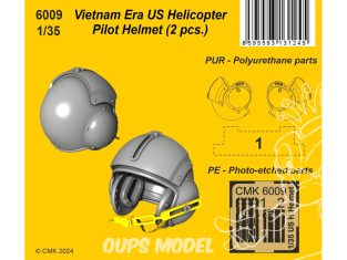 CMK figurine 6009 Casque de pilote d'hélicoptère américain de l'ère vietnamienne 2 pièces 1/35